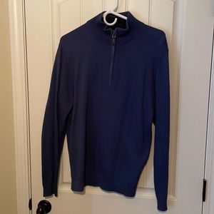 Blue quarter zip button up from a smoke free home. Sized medium.
